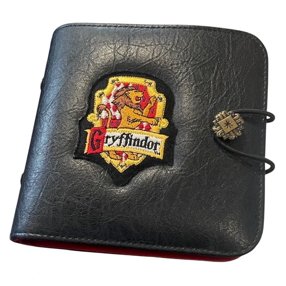 Harry Potter Gryffindor Card Wallet Black Faux Leather House Crest Organizer